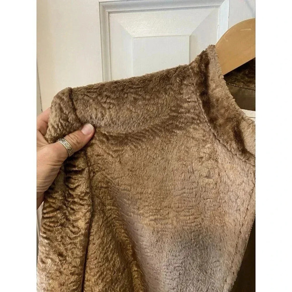 Oscar By Oscar De La Renta Womens Crushed Velvet Jacket Blazer Gold  Camel Sz 16 - Picture 9 of 17